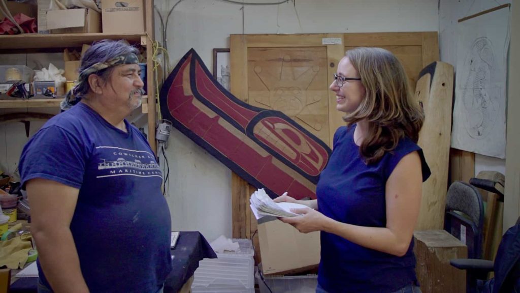 Jacqueline Ronson, reporter for The Discourse, speaks with Coast Salish artist Herb Rice