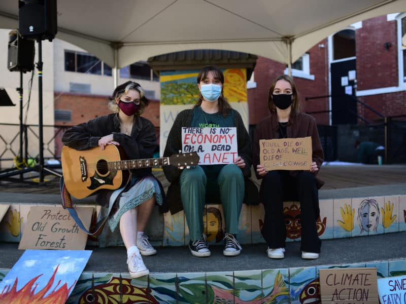 students climate rally