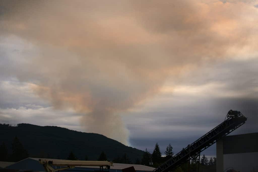 Chemainus river fire Mount Prevost