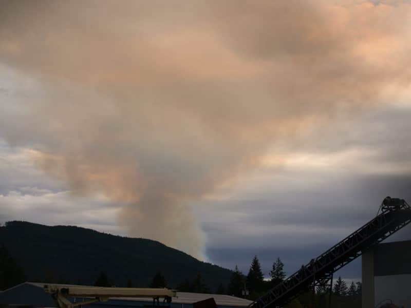 Chemainus river fire Mount Prevost