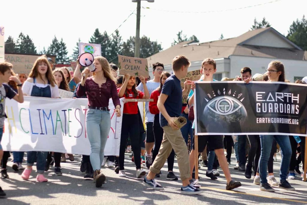 Youth lead a Global Climate Strike in Duncan on Sep. 20, 2019.