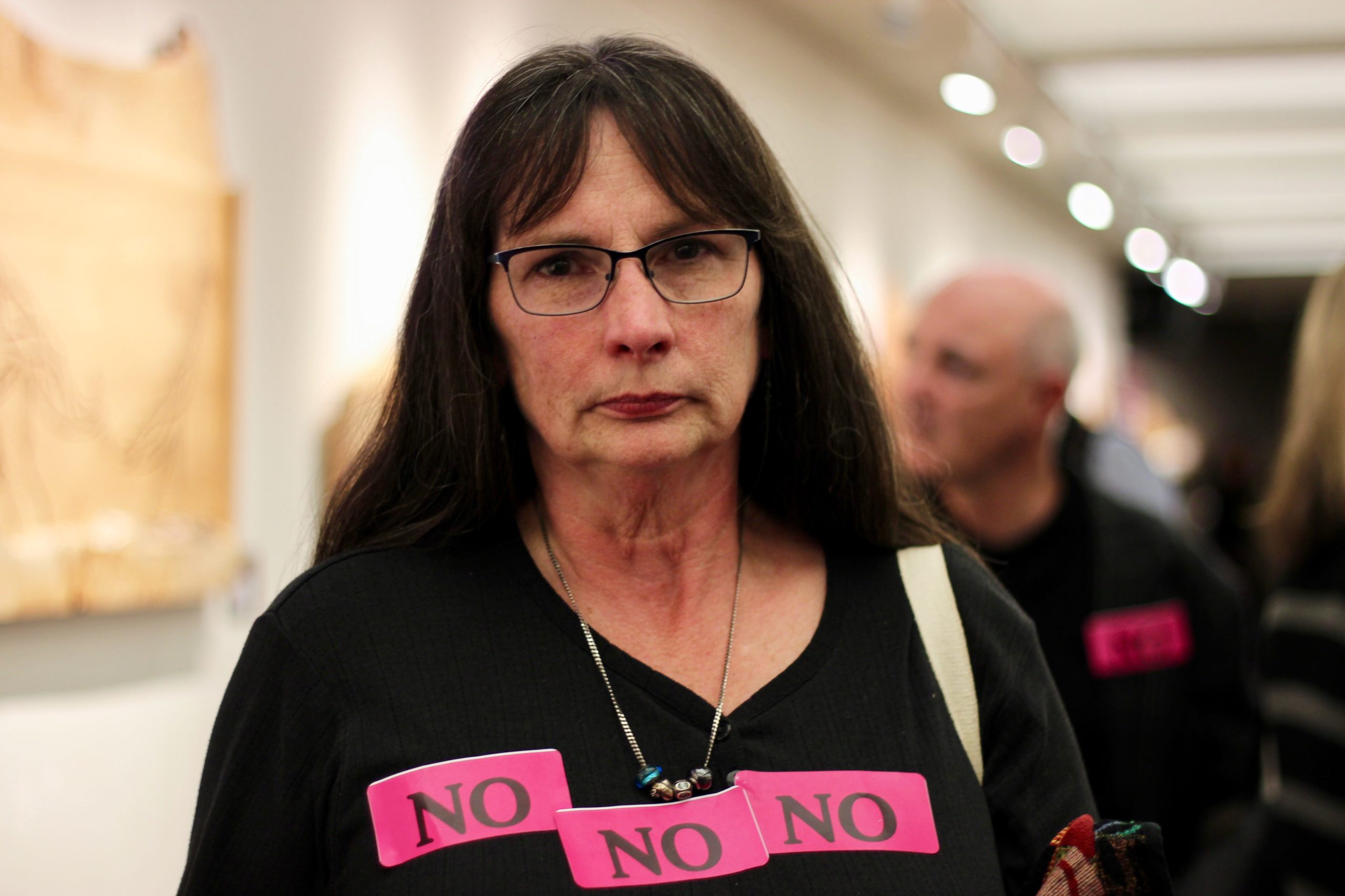 Kathy Mercer attended a public hearing on the Vancouver Island Motorsport CIrcuit's expansion plans. Jacqueline Ronson/The Discourse