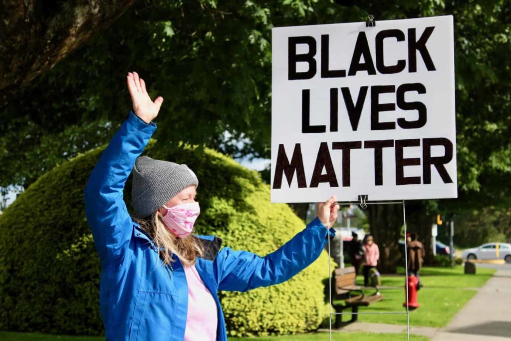BLM Black Lives Matter protest rally march in Duncan.