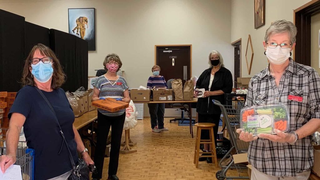 Staff at the Goldstream Food Bank