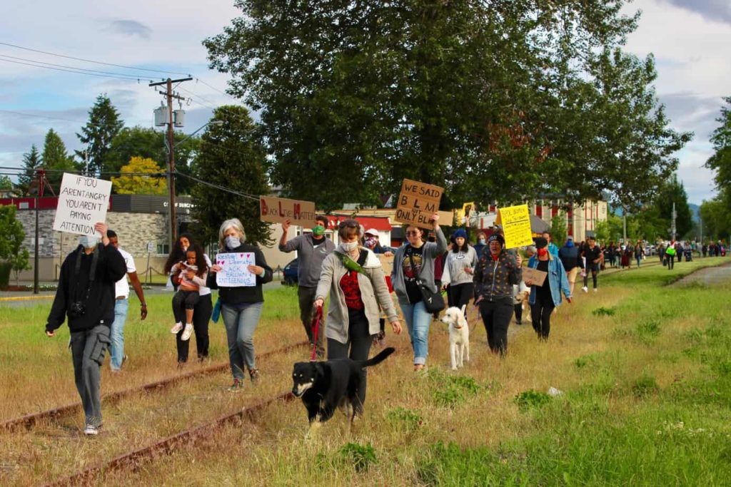 BLM Black Lives Matter protest rally march in Duncan.