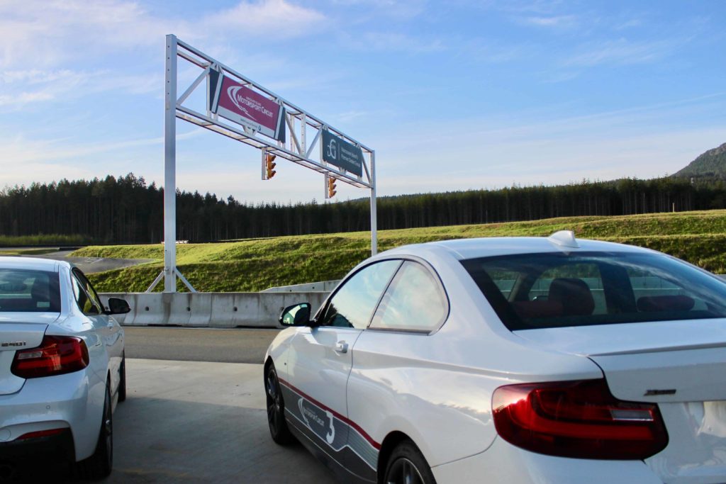 Cars sit trackside at the Vancouver Island Motorsport Circuit in April 2018. Jacqueline Ronson/The Discourse