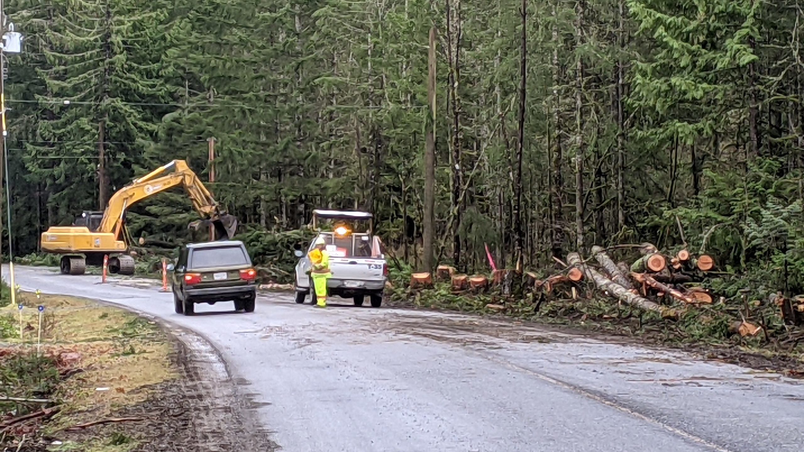 Indian Road Cowichan water construction