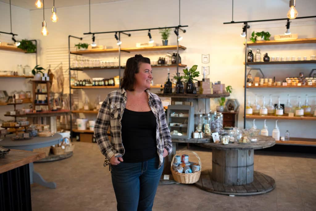 Stephanie Farrow stands in plentiFILL