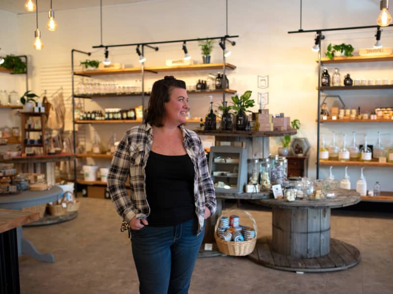 Stephanie Farrow stands in plentiFILL