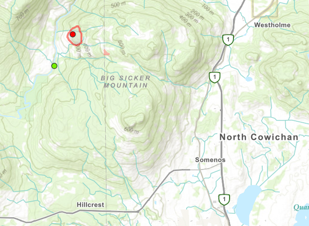 bc wildfire holyoak creek fire map