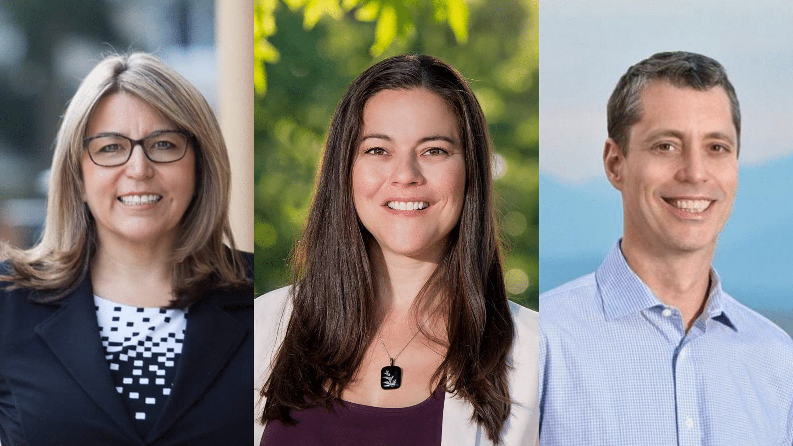 The Discourse Nanaimo asked major Nanaimo-Ladysmith candidates in-depth questions about the housing crisis. Left to right: Michelle Corfield, Liberal, Lisa Marie Barron, NDP, and Paul Manly, Green. Photos via Facebook