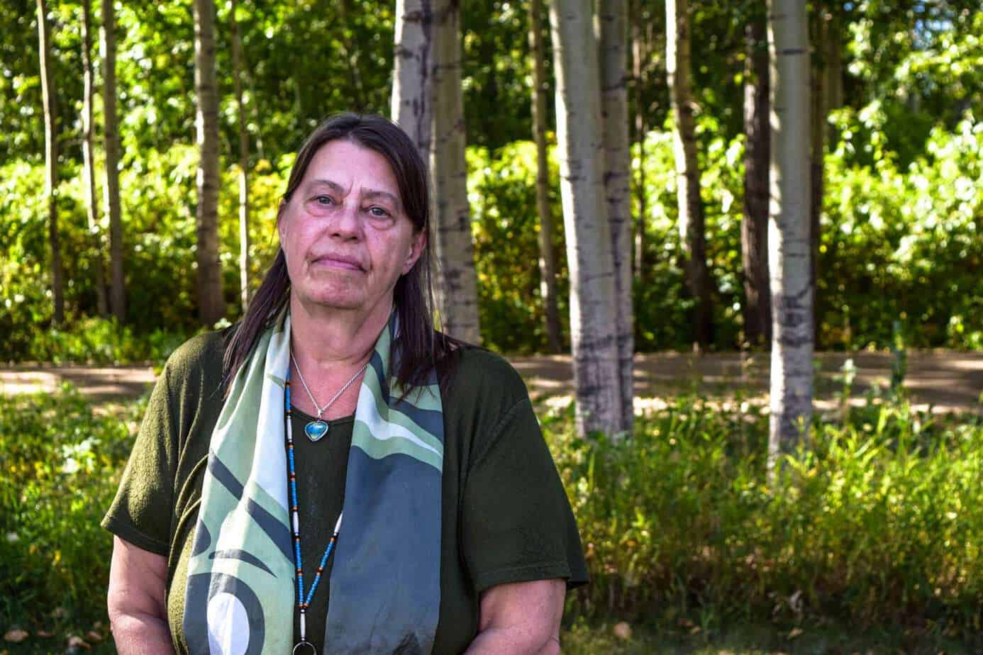Debra Trask stands at Peace Island Park in Taylor, B.C. Emma Jones