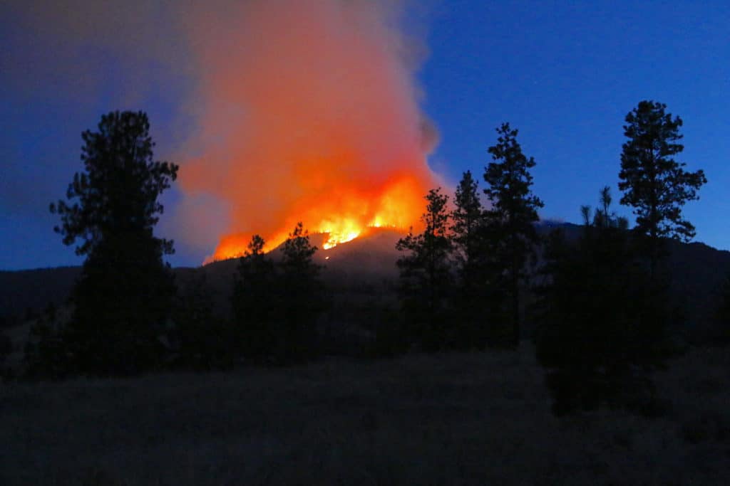 Skaha Creek wildfire in syilx territory on Penticton Indian Band land