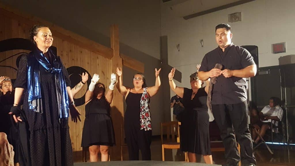 xe' xe' Productions performs hwlttsus lhqelts (Jealous Moon) at Sum'shathut festival