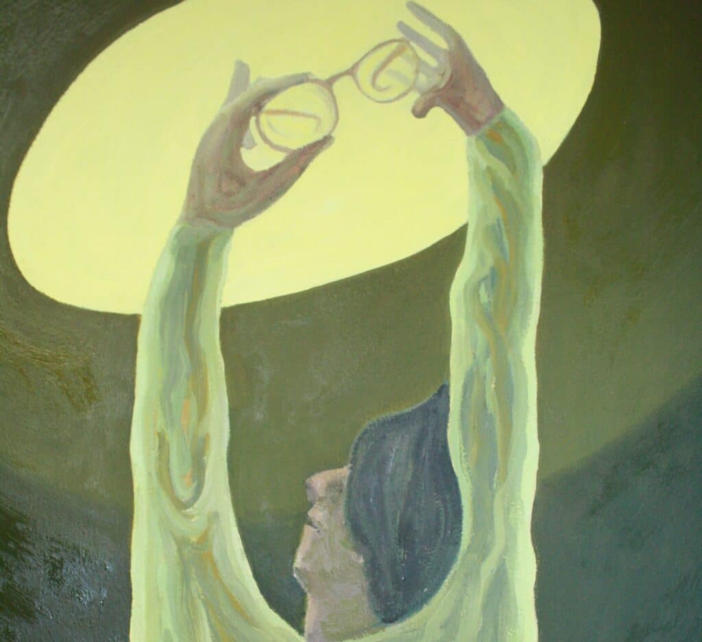 Painting of Rod Corrain’s near drowning experience