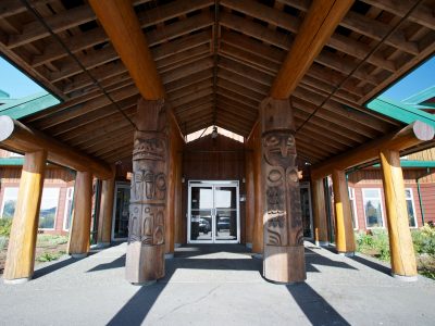 The entrance to Snuneymuxw First Nation head office