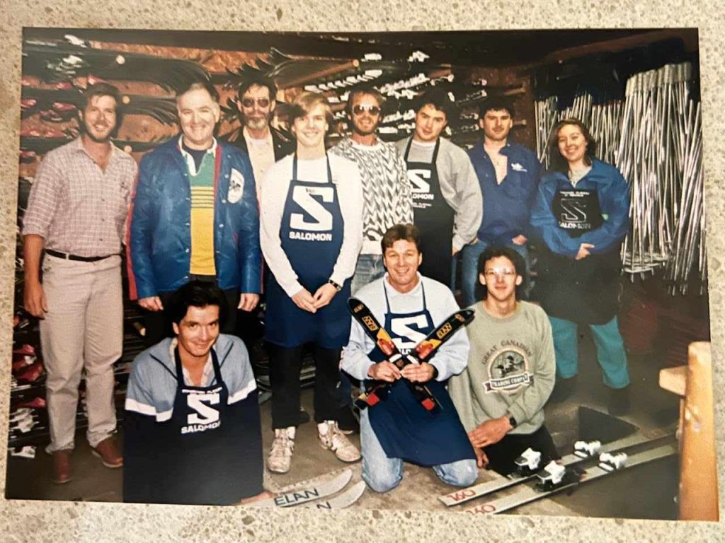 Ski shop employee photo from the 90's